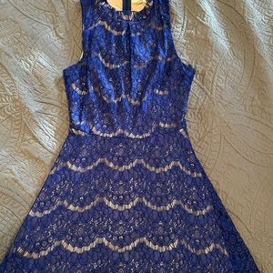 Blue lace dress